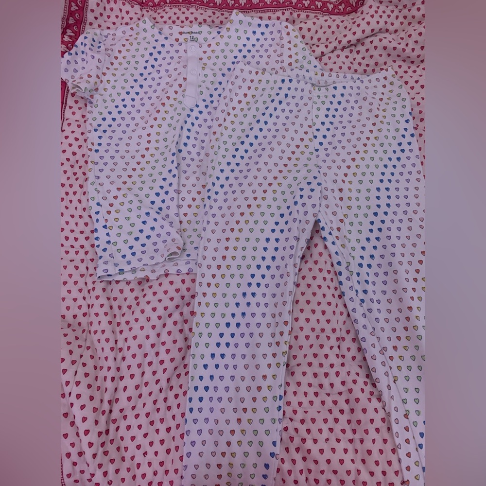 Roller rabbit disco heart pajamas! Rainbow hearts